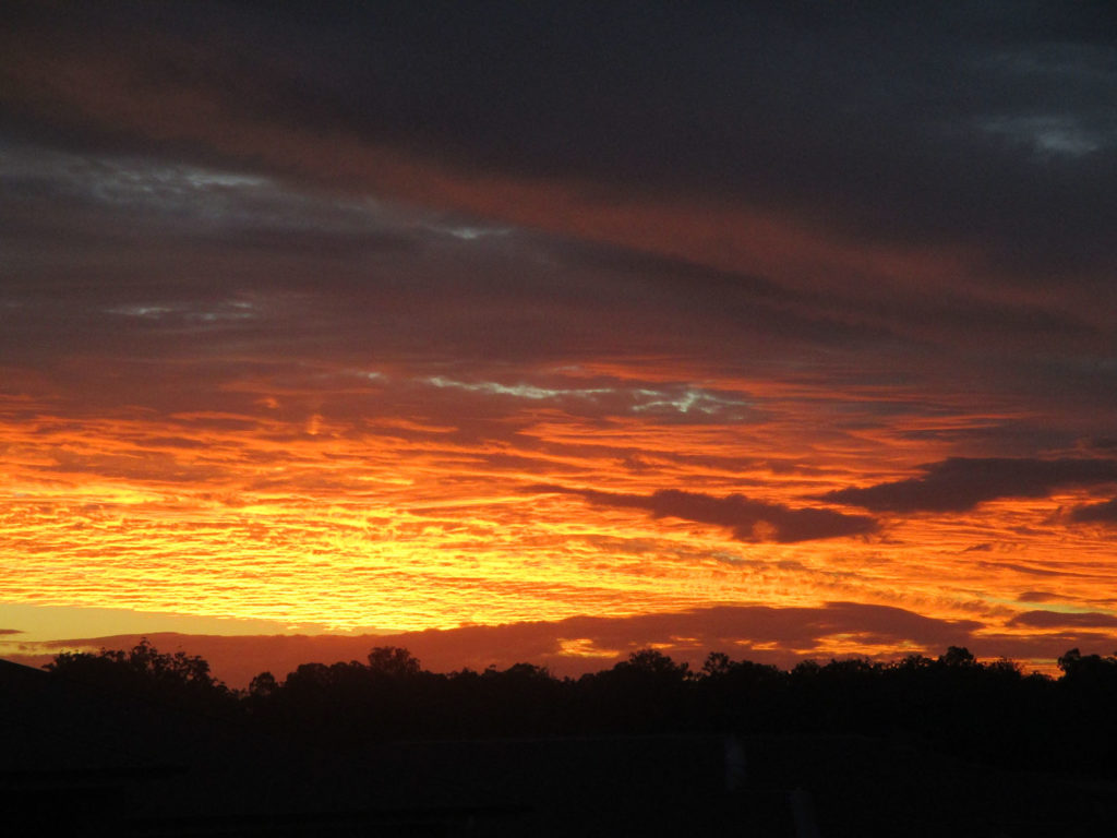 Sunset over My Home and the River estate