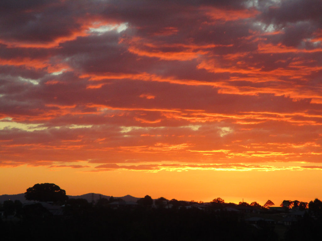 Sunset over My Home and the River estate