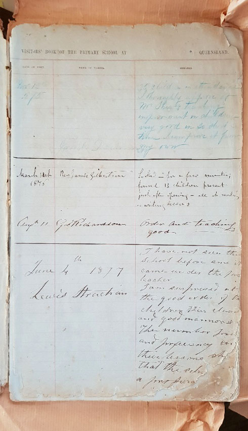 145 Year Old Logan Village State School Visitors’ Book - Last Entries