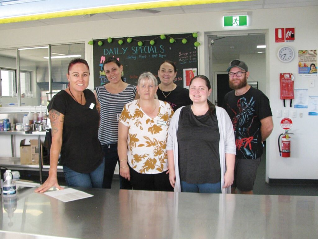 Kim and her team at Café Crunch