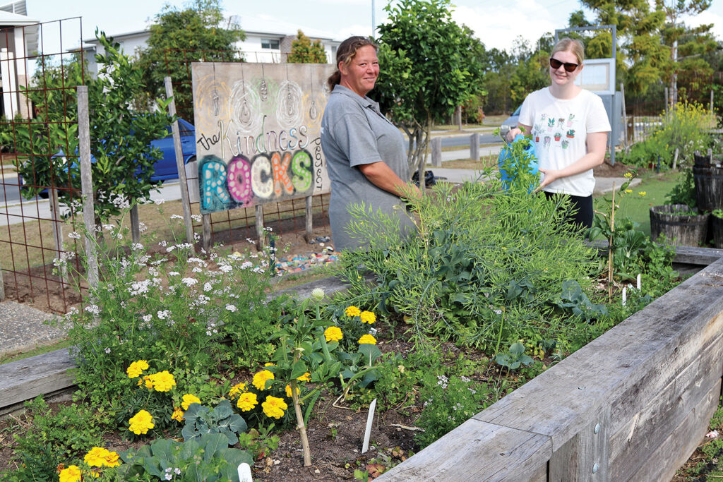 Tash & Talecia tending to the Yarrabilba Community Garden