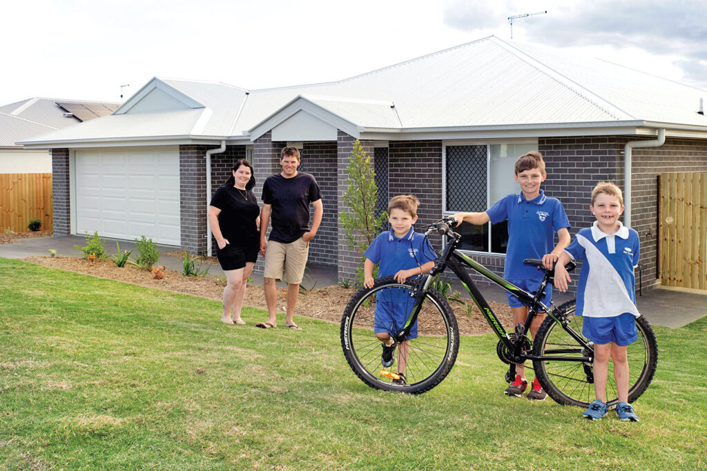 The Gillis Family with their new dream home in Beaudesert