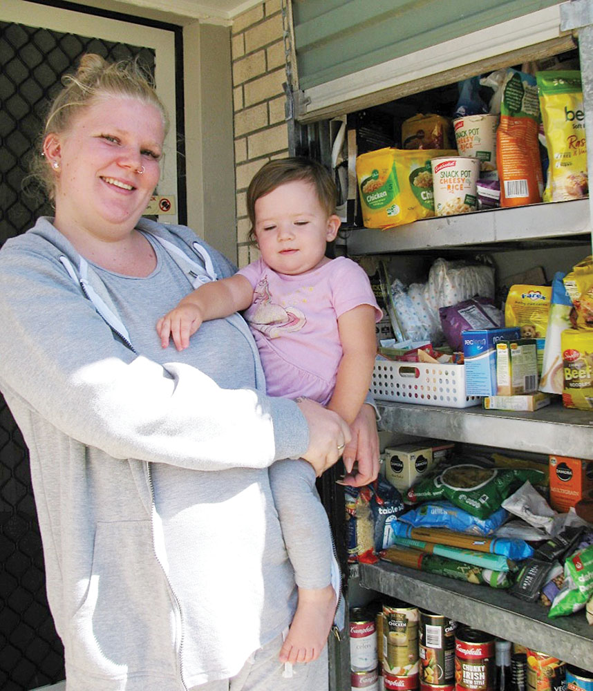 April shows the Community Pantry at her front door