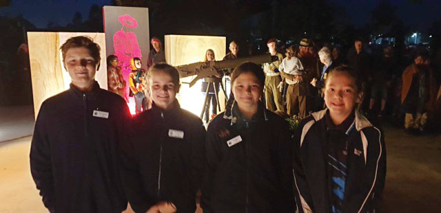 Students at Logan Village Dawn Service