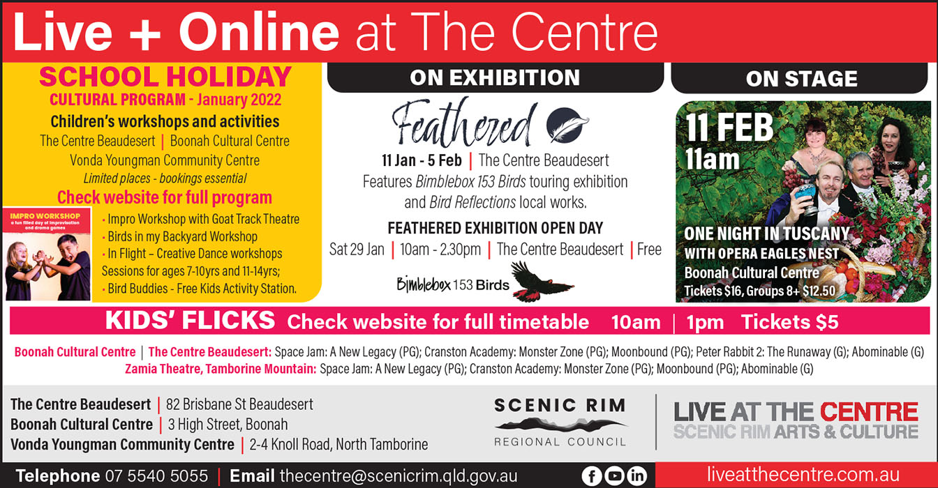Live & Online at the Centre - January 2022