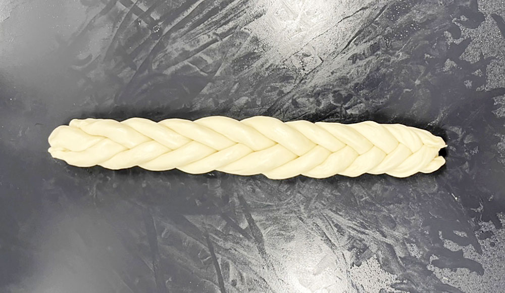 Plaited dough