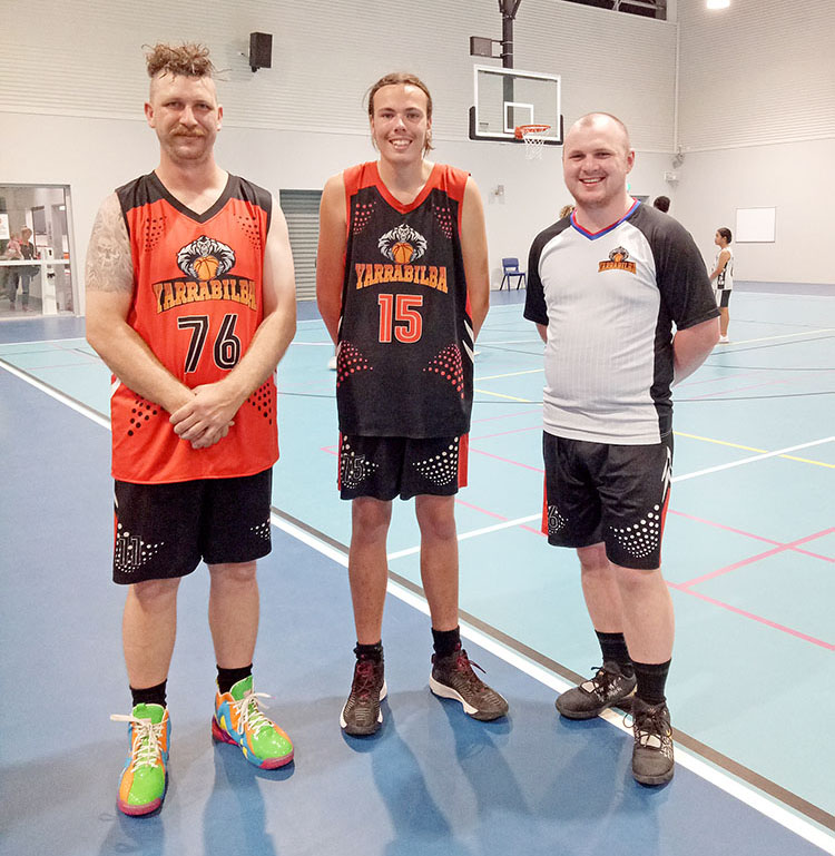 Rohaan, (centre), with teammates Gus & Ethan from The Legends