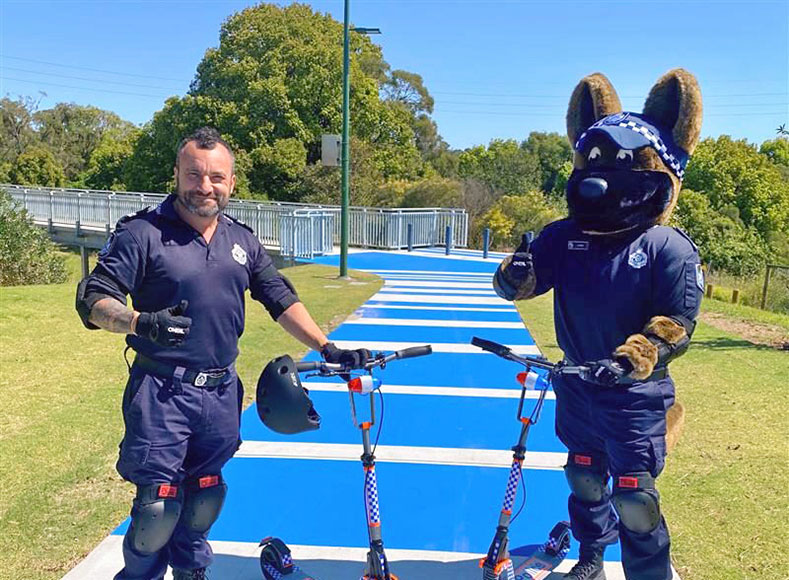 Lu (Luciano) ROSSI with Police Dog Cluedo