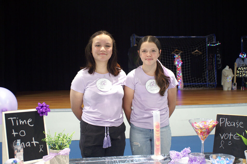 Grace and Austyn with their business ‘Time to Chat’