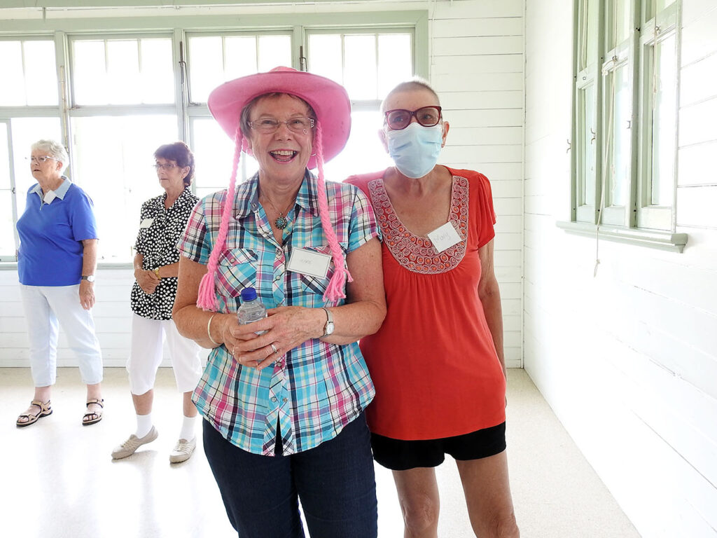 Marie and Mary enjoying the dancing