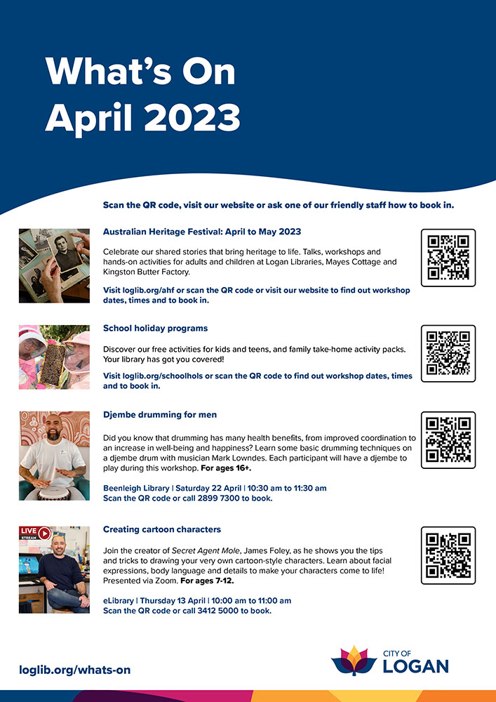 Logan City Council Libraries - What's On April 2023